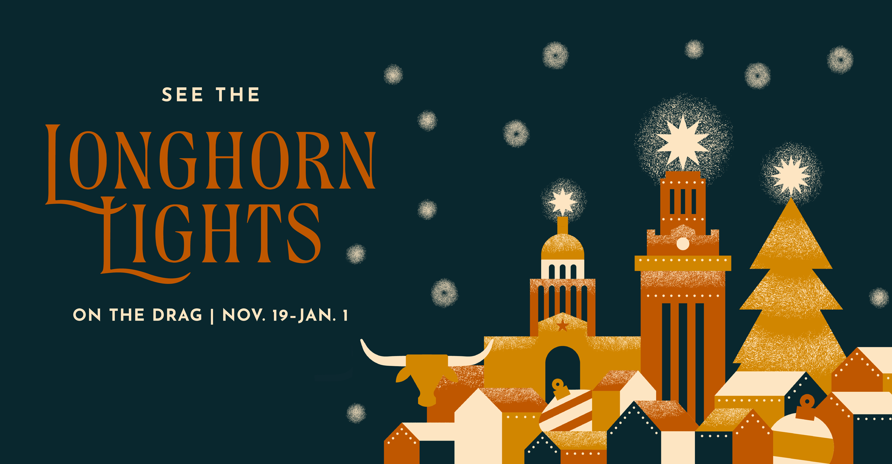 Longhorn Lights. November 29th through January 1st.