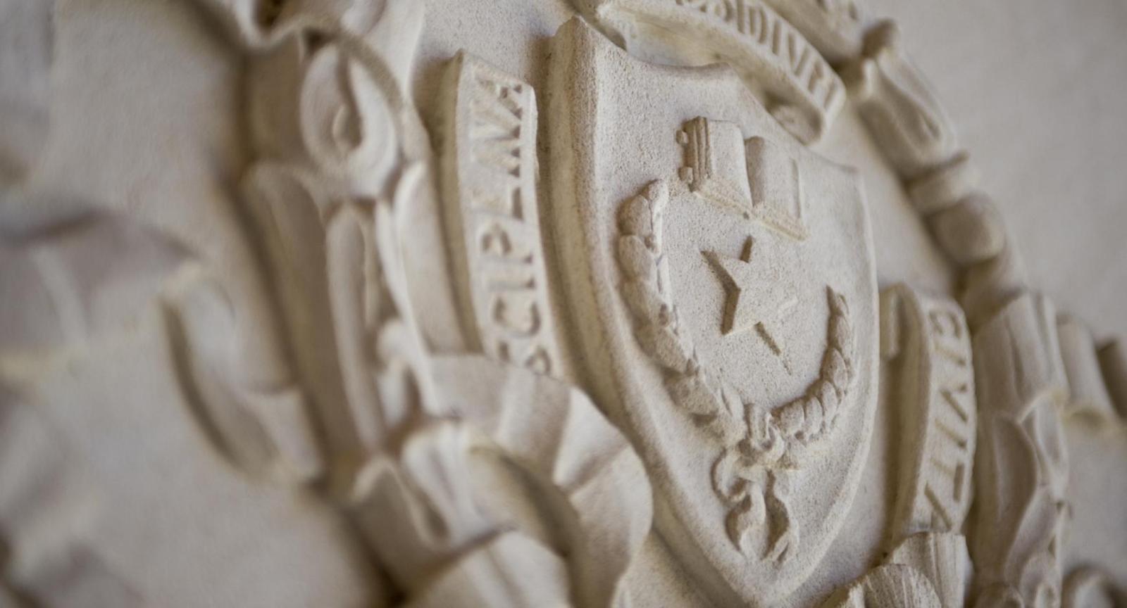 UT Seal carved in stone