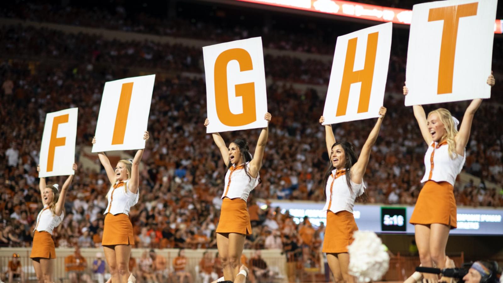 Texas Fight is chanted during sporting events